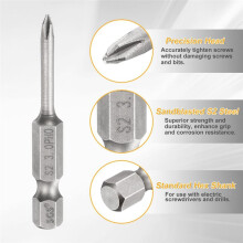 8pcs 0 Phillips Screwdriver Bit PH0 1/4inch Hex Shank 2inch (50mm) Long 0.12inch Rod Magnetic Drill Bits