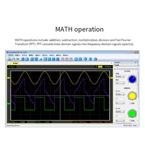 Hantek 6022BE Portable Digital Oscilloscope 2 Channels 20MHz Bandwidth USB PC Support Compatible with WIN10 2