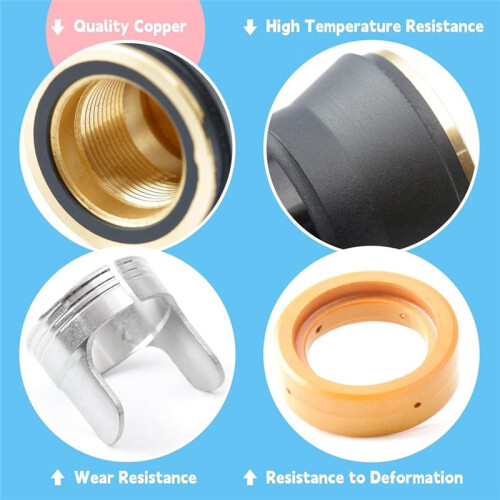 2 Pack Tip Kit Replacement for Harbor Freight Titanium Plasma Cutter 45 IPT-45 TI-PC45 56255 1