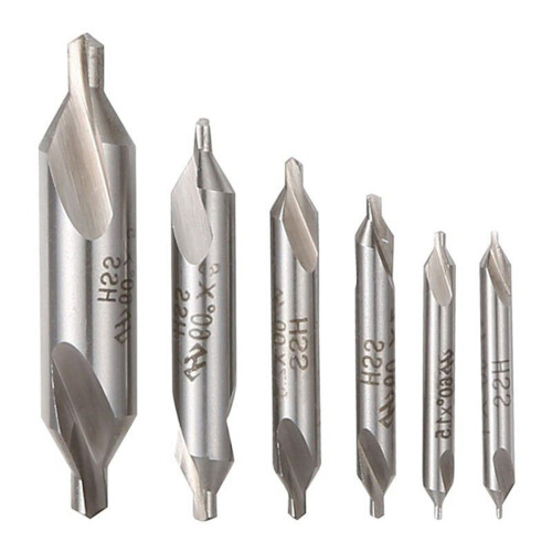 12 PCS HSS Combined Center Drills Bit Set Countersink 60 Degree Angle 5/3/2.5/2/1.5/1 mm 1