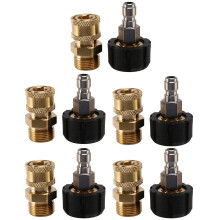 5X Hochdruckreiniger-Adapter-Set M22 auf 1/4 Zoll Quick Connect Kit, M22 14mm auf 1/4 Zoll Quick Connect Kit