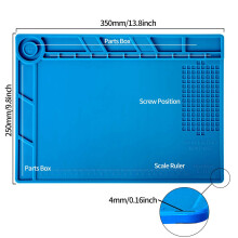 3Pc Step Cone Taper Drill Bit Set Hole Cutter Metric 4-12/20/32mm with S-140 Magnetic Repair Mat, Work Mat 932F