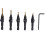 14 Pcs Wood Plug Hole Cutter Chamfered Plug Cutter Drill Bits Five-Slot Countersink Drill 1/4 Inch Hex Spanner Tool Set 4