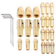 3 Sets 0.5-3mm Brass Drill Chuck Small Electric Drill Bit Collet Fit for Rotary Tools 3 Size -2.0mm 2.35mm 3.17mm