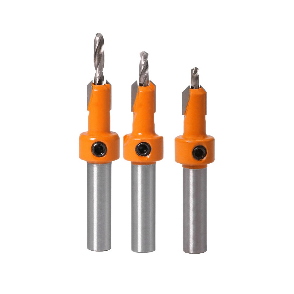 3 Pcs Countersink Drill Bit Set Wood Hole Drill Bit Timber Wood Working Drill Bits With Hex Key For Wood Screw Cutter 4713140886200
