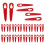 40Pcs Replacement Plastic Blades Accessories for  Polycut 2-2 FSA 45 Lawnmower Trimmer Grass Cutter 1