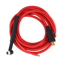 WP17F WIG-SchweißBrenner Schnellkupplung Gas-Elektrisch Integrierter Roter Schlauch KabeldräHte 4M 35-50 Euro-Anschluss 13,12Ft