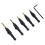 14 Pcs Wood Plug Hole Cutter Chamfered Plug Cutter Drill Bits Five-Slot Countersink Drill 1/4 Inch Hex Spanner Tool Set 1