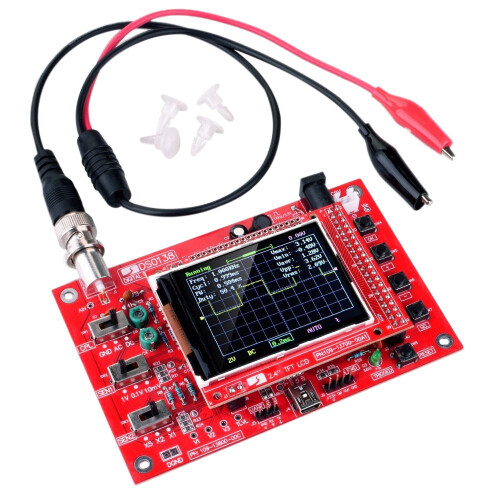 DSO138 Oscilloscope Digital Assembled TFT with Probe Alligator Test Clip for  ARM Detection Development Board