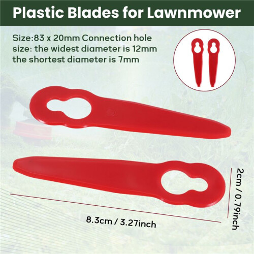 40Pcs Replacement Plastic Blades Accessories for  Polycut 2-2 FSA 45 Lawnmower Trimmer Grass Cutter 1