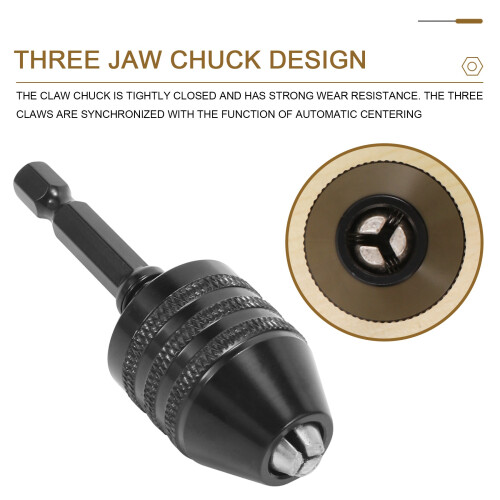 4PCS Drill Chuck Change Adapter, Keyless Chuck Conversion Tool Keyless Drill Chuck, Drill Adapter in 1/4 , 1/8 , 1/16 2