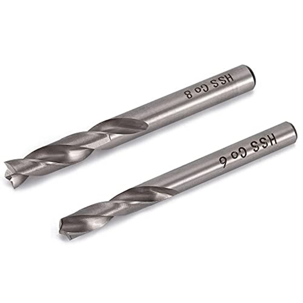 2Pcs Spot Weld Drill Bit Set Hss Co Cobalt Spot Welded Cutter Separate Panels Hole Cutting Bits, 6Mm 8Mm 4712708570186