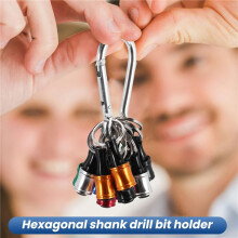 12PCS 1/4Inch Hex Shank Screwdriver Bits Holder Extension Bar Keychain Screw Adapter Drill Bits Holder (6 Colors)