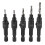 5-Piece Set of 3/8-Inch Quick-Change 82 Chamfer Adjustable Drill Bits,HSS Wood Drill Bits Sink Hole Drilling Tool Kit 1