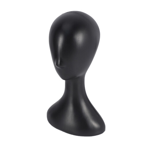 2X Lady High Plastic  Wig  Female Model  Black 1