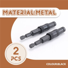 2 Stuks Draaibare Bitpunthouder, Magnetische Schroefboorpunt 1/4 Inch Zeskantige Schacht, Snelwisselbithouder (Zwart)