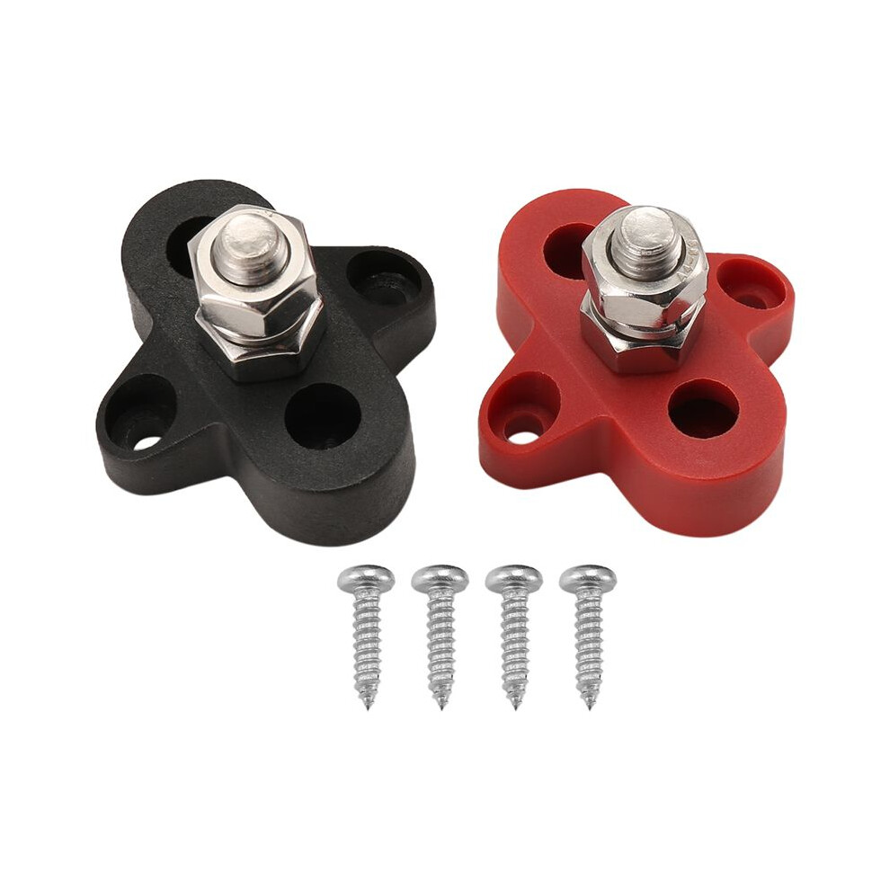 2Pcs 5/16 Inch 48V Busbar Power Terminal Block M8 Positive Negative Power Distribution Stud For Rv Ship Boat 6031050452406