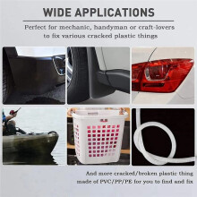 Baguettes de Soudage en Plastique 56 PièCes - 7 Types de Plastique de Soudage (PP PU ABS PE TPO PA PC) Chauffage 2-En-1 Soudeur en Plastique Soudure