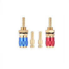 2 PeçAs Adaptador de áGua a GáS Refrigerado a Ar Refrigerado a áGua de 6 Mm Encaixe para Tocha de Solda MIG TIG, Azul + Vermelho