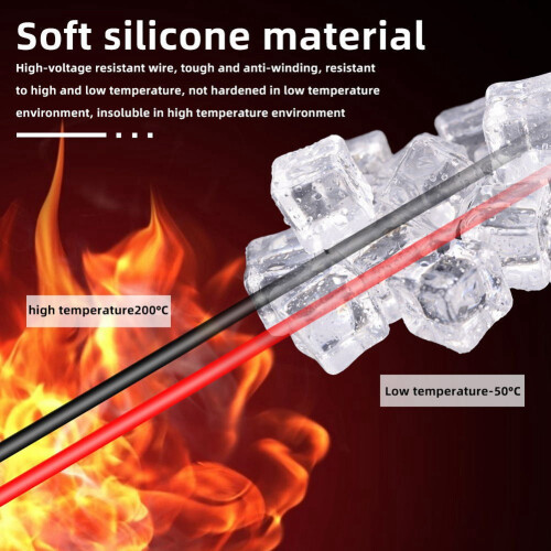 Multimeter Test Leads Silicone  1000V 20A Needle-Tip Probe Tester Multimeter Cable 1