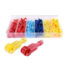 120 PeçAs/60 Pares Quick Splice Wire Terminals T-Tap Self-Stripping com Nylon Totalmente Isolado Macho DesconexõEs RáPidas
