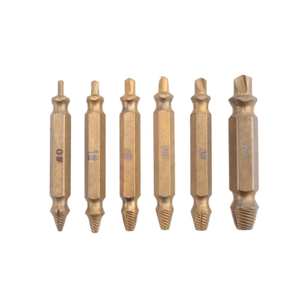 6Pcs Damaged Screw Extractor Kit,Stripped Screw Extractor Set For Easily And Quickly Remover Common Sizes Of Broken Tool 6034186058269