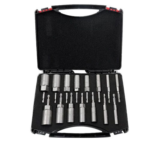 5.5Mm-19Mm Hex Socket Sleeve Nozzles Nut Driver Set Power Screwdriver Handle Tools Power Drills Impact Drivers 1