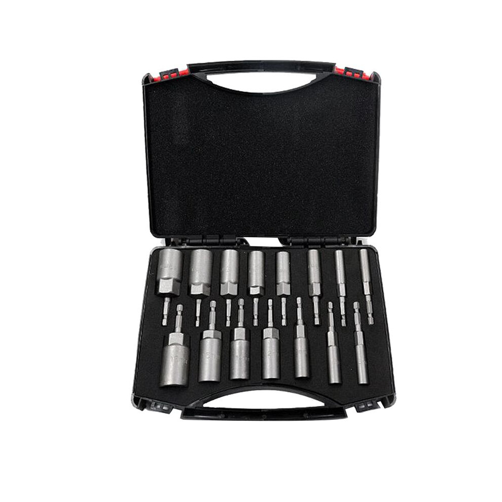 5.5Mm-19Mm Hex Socket Sleeve Nozzles Nut Driver Set Power Screwdriver Handle Tools Power Drills Impact Drivers 6034186078304
