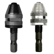 HexDrill Chuck Sleutelloze Schroevendraaier Slagschroevendraaier Adapter Elektrische Motor Klem Chuck Armatuur Hex 0.5-3.6Mm