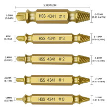 6PCS Damaged Screw Extractor Kit,Stripped Screw Extractor Set for Easily and Quickly Remover Common Sizes Of Broken Tool