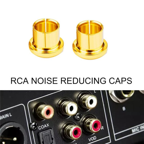 8Pcs Gold Plated RCA Protection Cap Plug Short-Circuit Socket Phono Connector Shielding Plug Socket Protection Cover Cap 2