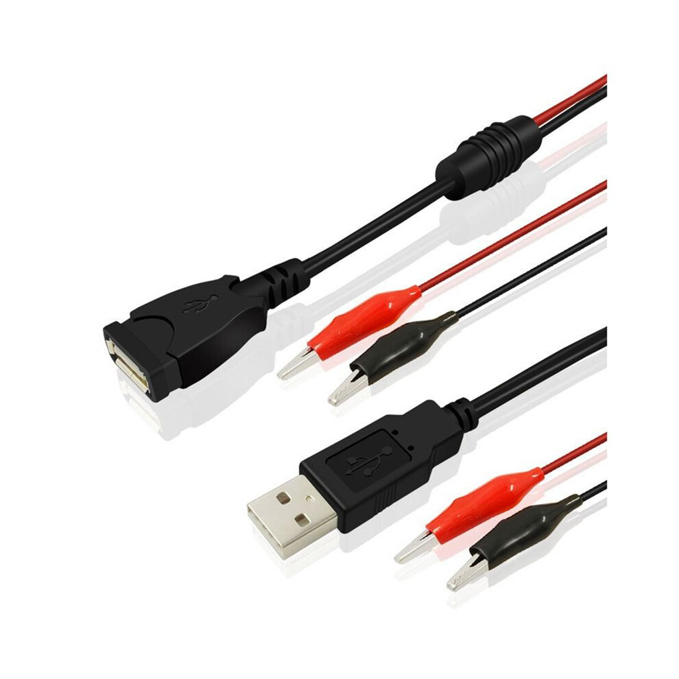 2Pcs Usb Alligator Clips Crocodile Wire Male/Female To Usb Tester Detector Voltage Meter Ammeter Capacity Power Meter 4712838073069