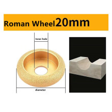 75Mm Stone Edging Wheel Grinding Wheel Roman Slotted Granite Marble Brazed Diamond Angle Grinder Grinding  20Mm