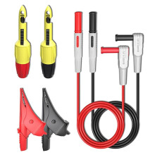 6-Teiliges Multimeter-Untersuchungskabel-Kit mit Krokodilklemmen, Drahtstechsonden-Clip für Multimeter-Voltmeter