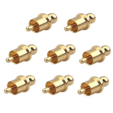 8 Pezzi Tappo di Copertura Della Presa Spina RCA Placcata in Oro Presa per Cortocircuito Connettore Phono Schermatura Spina di Schermatura RCA