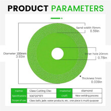 4Pcs Glass Cutting Disc Set with Adapter 10cm Ultra-Thin Saw Blade Jade Wine Bottles Chamfering Cutting Blade Glass