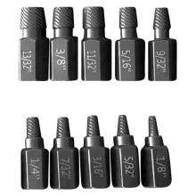 Upgrade Screw Extractor Set, 10Pcs 3.2-10.3mm Heavy Duty Hex Screw Extractor Set for Rust Damaged Bolts
