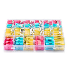 560-Teiliges Marine-Schrumpfkabel-Steckverbinder-Set für Elektrische Steckverbinder AWG22-10, Wasserdichter, Isolierter Crimp-Steckverbinder