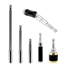 BorrhåLlare FöRläNgning 6St Flexibel Magnetisk SväNgbar BitsspetshåLlare StåNgsats Chuck Adapter Extender Impact Driver