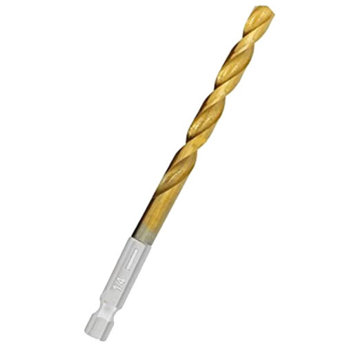 Titanium Hex Drill Bit Set 135 Degree Tip HSS Impact Drill Bit Set for Metal, Wood Quick Change Design 1