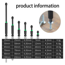Magnetisches Schraubendreher-Bit-Set, rutschfestes magnetisches Bohrer-Bit-Set, S2 Impact Magnetic, starke magnetische PH2-Bits, 12-teilig