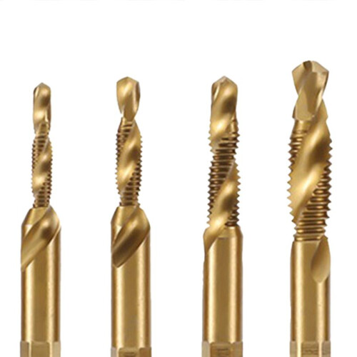 High-Speed Steel Drilling Tapping Chamfering Integrated Drill Bit Set 6Pc Composite Tap Deburring Drill Bit 2
