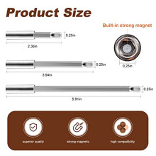 Verlengstuk Boorhouder 6-Delig Flexibele Magnetische Draaibare Bitpunthouder Staafset Chuck Adapter Extender Slagschroevendraaier