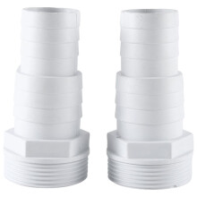 2Pcs Hose Adapter 1-1/2Inch and 1-1/4Inch Male 3-Way Washer Hose Connection for Hot Tubs Swimming Pool Hose Connector