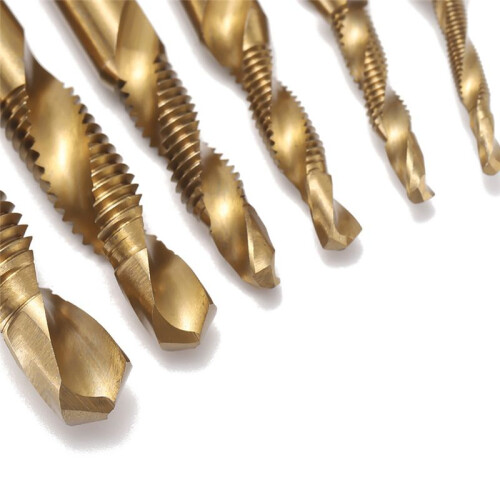 High-Speed Steel Drilling Tapping Chamfering Integrated Drill Bit Set 6Pc Composite Tap Deburring Drill Bit 1