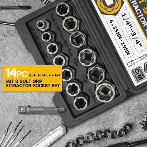 Nut Extractor Socket Screw Nut Extractor Remover Socket Tool Automotive Supplies 2