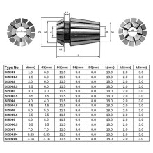 15PCS ER11 Precision Spring Collet Set for CNC Engraving Milling Lathe Chuck Tool 1.0mm-7.0mm & 1/4 inch 1/8 inch