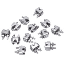 12pcs de 2mm 1/16 pouces de clip de fixation de cable en acier inoxydable