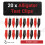 20 Pcs Black Red Soft Plastic Coated Testing Probe Alligator Test Clip 4