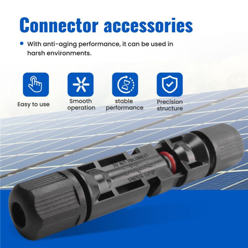 1 pair Male + Female M/F Connectors Set for PV Solar Panel Cable Accessories 2